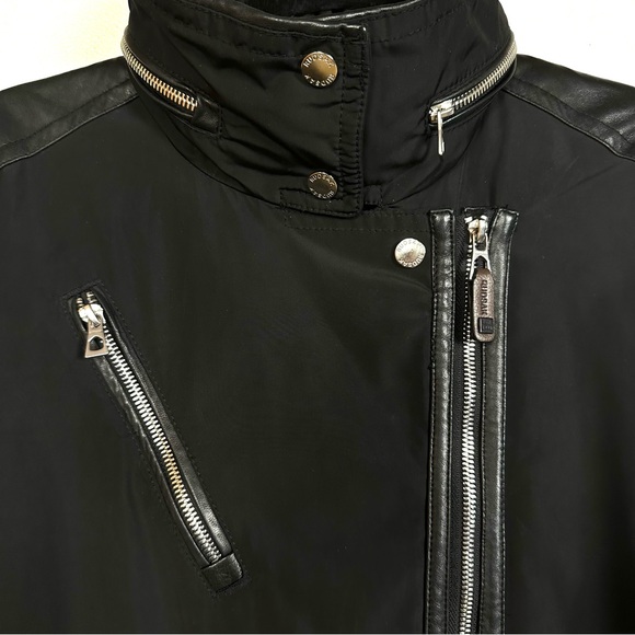 Rudsak Moira Black Belted Trench Coat Size S | Luxe Leather Layers Sleeves - Picture 4 of 11